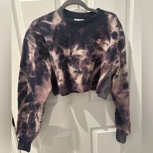 Champion purple cropped crewneck size small